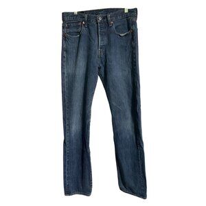 Levi's Mens 501 Original Fit Button Fly Blue Jeans Denim Size 31 Measures 31x32